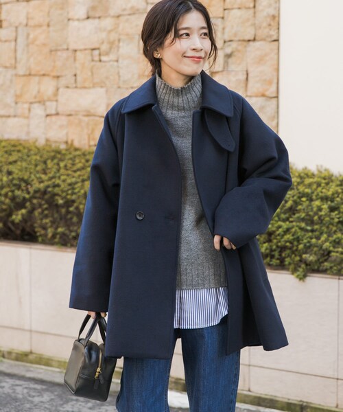 URBAN RESEARCH DOORS(アーバンリサーチドアーズ)の「『UR TECH』ミドル丈コート(テーラードジャケット・レディース・BRICK/杢BEIGE/NAVY・M)」の15枚目の写真
