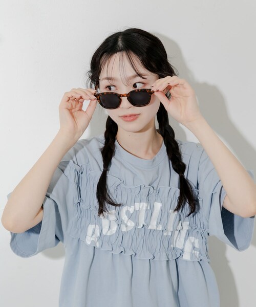 SMELLY（スメリー）の「ウェリントンマットサングラス（メガネ・レディース・DEMI/BLK・-）」の14枚目の写真