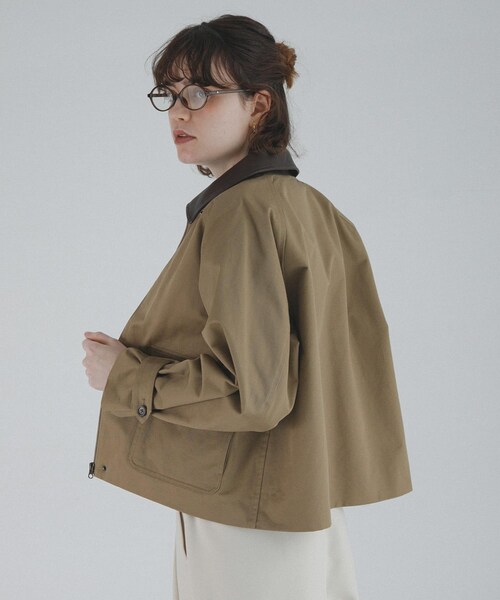 URBAN RESEARCH Sonny Label（アーバンリサーチサニーレーベル）の「異素材衿ショートジャケット（テーラードジャケット・レディース・ベージュ/エクリュ・Free）」の15枚目の写真