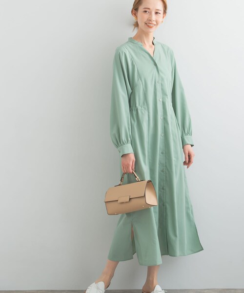 URBAN RESEARCH ROSSO（アーバンリサーチロッソ）の「パネルデザインシャツワンピース（ワンピース・レディース・MINT/STRIPE/NAVY・FREE）」の6枚目の写真