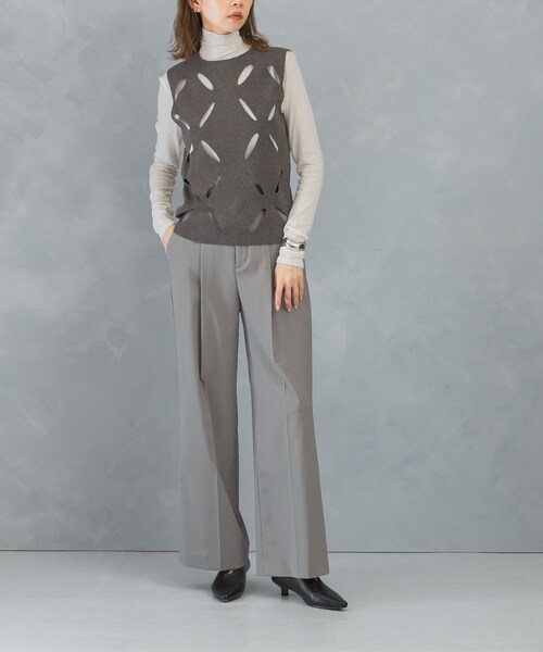 leinwande　Flower Knitted Top