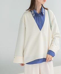 URBAN RESEARCH ROSSO | ツイード深Vネックプルオーバー(シャツ/ブラウス)