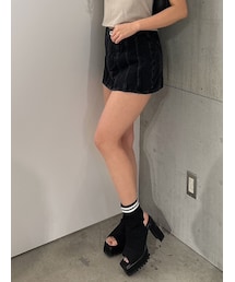 Na＋H スカートショートパンツ SIMPLEカラー ストレッチショートパンツ[品番：MKSW0057033