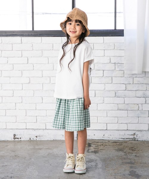 URBAN RESEARCH DOORS(アーバンリサーチドアーズ)の「『親子リンク』add fabrics防汚Tシャツ(KIDS)(その他トップス・キッズ・ORANGE/WHITE・105/120/135/150)」の7枚目の写真