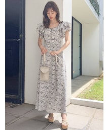 dazzlin | ラッフルパフパイピングワンピース(ワンピース)