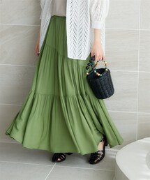 miclat | 大きいサイズ　ギャザーティアードスカート　miclat(スカート)