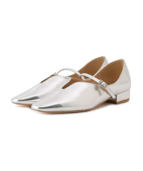 ROPE' PICNIC（ロペピクニック）の「スクエアトゥローヒールストラップシューズ（パンプス・レディース・ブラック/キナリ/シルバー・23.0/23.5/24.0/24.5）」の10枚目の写真