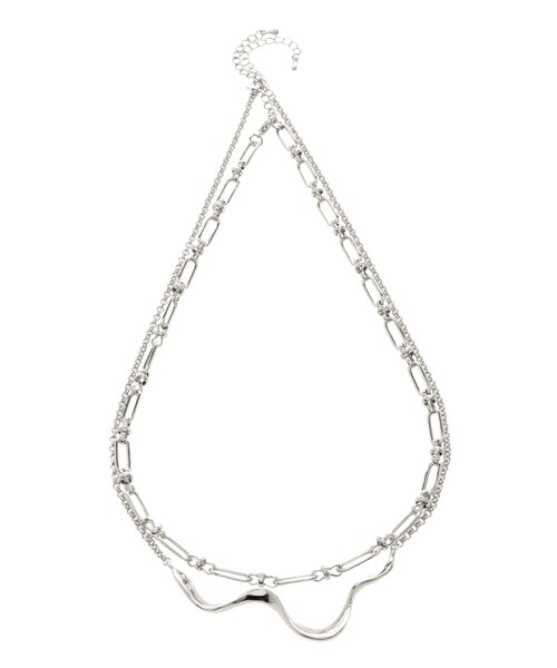 EMODA（エモダ）の「ダブルチェーンネックレス（ネックレス・レディース・シルバー/ゴールド・F）」の3枚目の写真