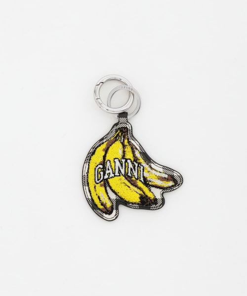 URBAN RESEARCH(アーバンリサーチ)の「GANNI Banana Keyring Velvet(チャーム・レディース・Black・-)」の1枚目の写真