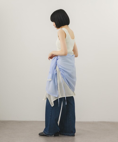 KBF（ケイビーエフ）の「2WAYリブニットタンクトップ（タンクトップ・レディース・IVORY/CHARCOAL/BROWN・One）」の9枚目の写真