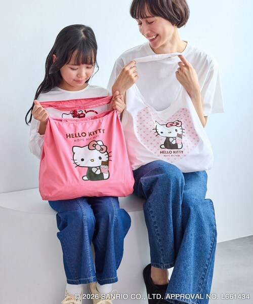 ROPE' PICNIC(ロペピクニック)の「【ROPE' PICNIC×ハローキティ】折りたたみエコバッグ(エコバッグ/サブバッグ・レディース・ホワイト/ローズピンク・F)」の13枚目の写真