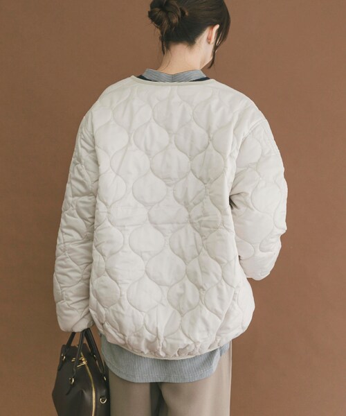 ITEMS URBANRESEARCH（アイテムズ アーバンリサーチ）の「瓢箪キルト中綿ブルゾン（その他アウター・レディース・ECRU/KHK/BLK・FREE）」の7枚目の写真