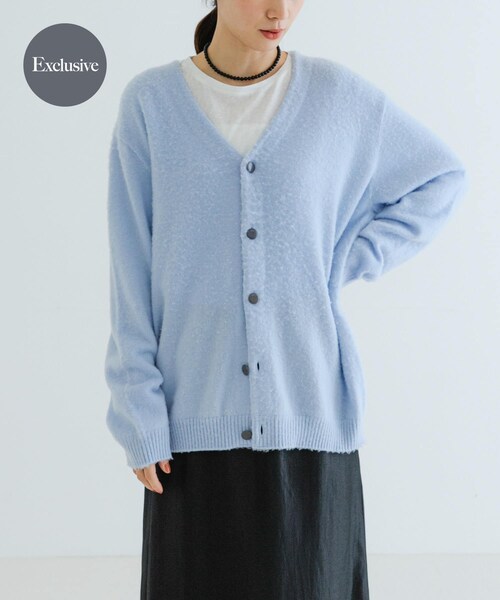 URBAN RESEARCH(アーバンリサーチ)の「『別注』ROUTINE×URBAN RESEARCH 起毛カーディガン(カーディガン/ボレロ・レディース・RED/D NAVY/L GRAY/L BLUE/BEIGE・FREE)」の3枚目の写真