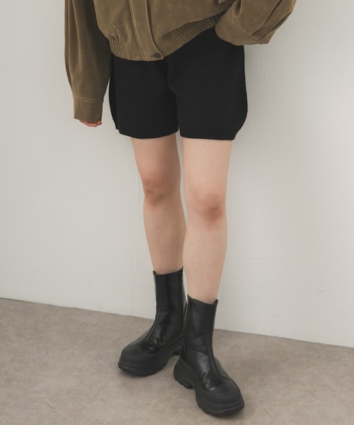 KBF(ケイビーエフ)の「ニットショートパンツ(その他パンツ・レディース・BLACK/CHARCOAL/BROWN・One)」の8枚目の写真