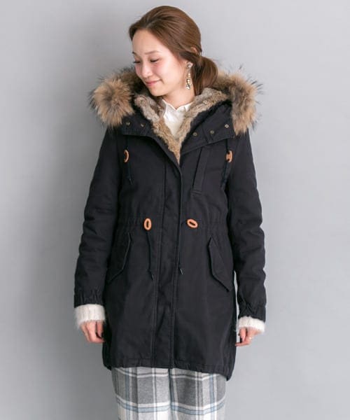 URBAN RESEARCH（アーバンリサーチ）の「ライナーダウンラビットモッズコート（モッズコート・レディース・KHAKI/NAVY・FREE）」の9枚目の写真
