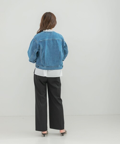 URBAN RESEARCH ROSSO（アーバンリサーチロッソ）の「『別注』Lee101×ROSSO　NOCOLLAR SHORT JACKET（デニムジャケット・レディース・ONE WASH/USED・Short）」の8枚目の写真