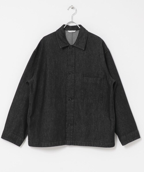 URBAN RESEARCH DOORS(アーバンリサーチドアーズ)の「デニムシャツカバーオール(デニムジャケット・メンズ・BLACK/O.W・S/M/L)」の7枚目の写真