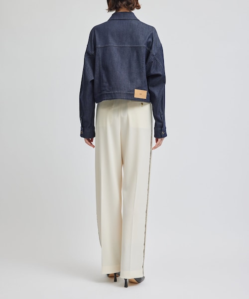 ROPE'(ロペ)の「サイドラインストレッチパンツ(その他パンツ・レディース・グレー/オフホワイト・36/38)」の7枚目の写真