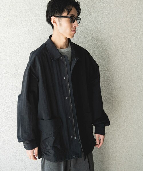 URBAN RESEARCH DOORS(アーバンリサーチドアーズ)の「『別注』Snow Peak Apparel×DOORS NYLON WASHER JACKET(テーラードジャケット・メンズ・GREIGE/CHARCOAL/BLACK・M/L/XL)」の8枚目の写真