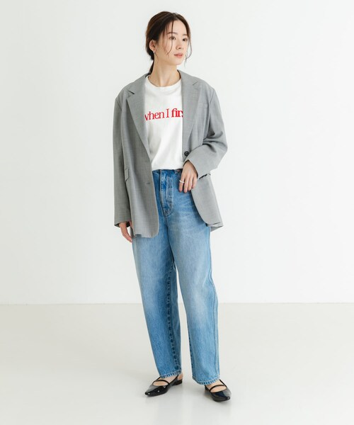 URBAN RESEARCH（アーバンリサーチ）の「スーパー100ウールジャケット（テーラードジャケット・レディース・GRAY/BLACK・FREE）」の22枚目の写真