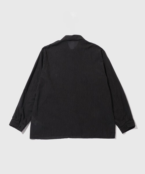 ADAM ET ROPE'(アダムエロペ)の「【blurhms/ブラームス】Silk-Co Voile Military Shirt(シャツ/ブラウス・メンズ・チャコール/ホワイト系・2/3/4)」の15枚目の写真