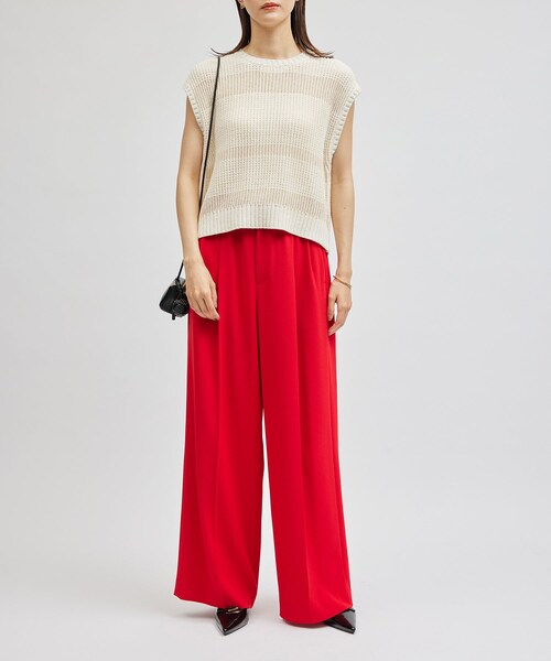 ROPE'（ロペ）の「モノトーン透かし柄ニットベスト（ベスト・レディース・ブラック/オフホワイト・F）」の10枚目の写真