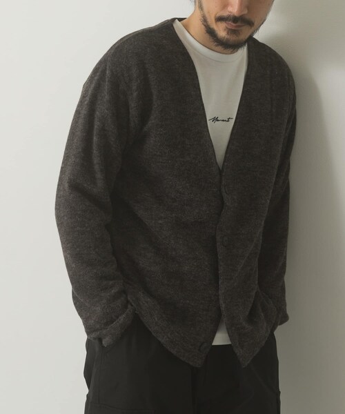 ITEMS URBANRESEARCH（アイテムズ アーバンリサーチ）の「キモウメランジカーディガン＋長袖刺繍Tセット（Tシャツ/カットソー・メンズ・BLU/BEG/BRN/BLK・M/L）」の7枚目の写真