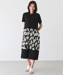 Jayro（ジャイロ）の「花柄ドッキング半袖ワンピース（ワンピース）」