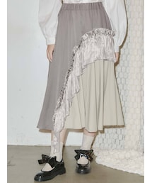 merry jenny | 異素材アシメフリルスカート(スカート)