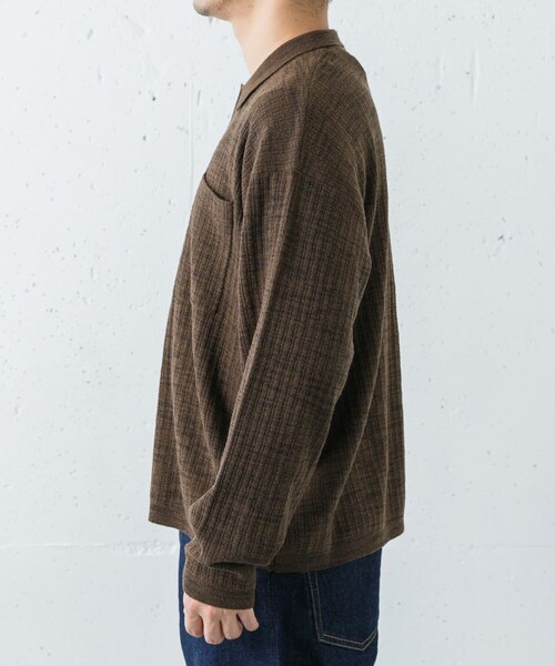 URBAN RESEARCH(アーバンリサーチ)の「crepuscule Crepe Knit Shirt(シャツ/ブラウス・メンズ・BROWN/BLACK・1/2)」の9枚目の写真