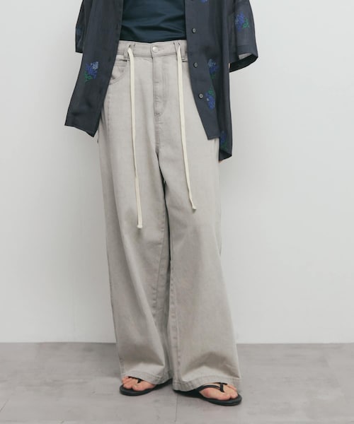 KBF（ケイビーエフ）の「『2サイズ展開』ドローストリングデニム（デニムパンツ・レディース・BLACK/BLUE/GRAY・36/38）」の2枚目の写真