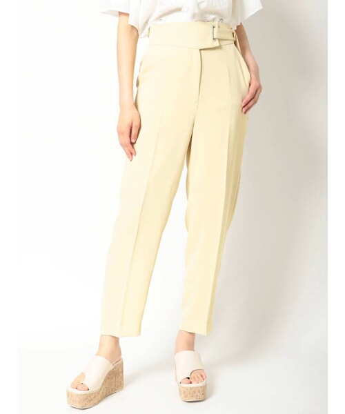 MERCURYDUO（マーキュリーデュオ）の「ウエストデザインテーパードパンツ（その他パンツ・レディース・ミントグリーン/イエロー/ブラウン・S/M）」の2枚目の写真