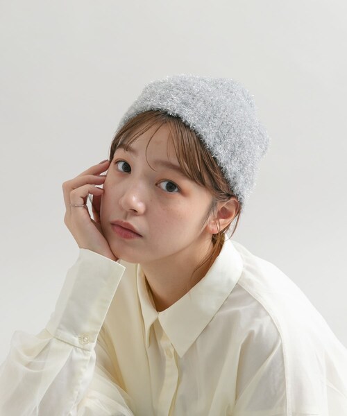 KBF（ケイビーエフ）の「ラメニットビーニー（ニットキャップ/ビーニー・レディース・BLACK/SILVER・one）」の10枚目の写真