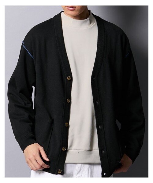 nissen（ニッセン）の「リップル裏起毛セミルーズ長袖モックネックＴシャツ（Tシャツ/カットソー・メンズ・ベージュ/ディープオレンジ/ブラック・M/L/LL）」の10枚目の写真