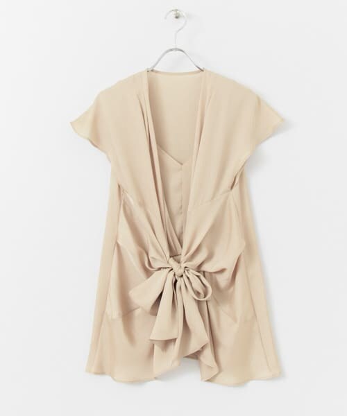 URBAN RESEARCH ROSSO（アーバンリサーチロッソ）の「前リボンブラウス（シャツ/ブラウス・レディース・LIGHT GRAY/BEIGE/NAVY・FREE）」の2枚目の写真