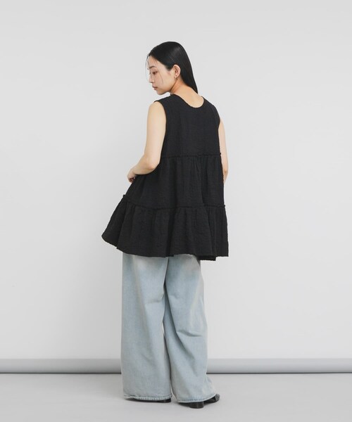 KBF(ケイビーエフ)の「『STAFF DESIGN PROJECT』2WAYティアードチュニック(チュニック・レディース・OFF/BLACK/L.BLUE・One)」の20枚目の写真
