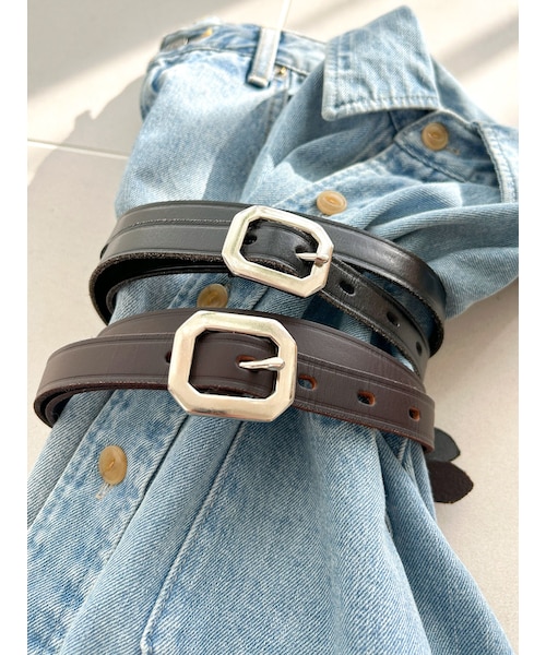 Ungrid（アングリッド）の「レザーロングベルト（ベルト・レディース・ブラック/ブラウン・F）」の3枚目の写真