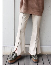 MURUA | フェイクレザーフィットパンツ(スラックス)