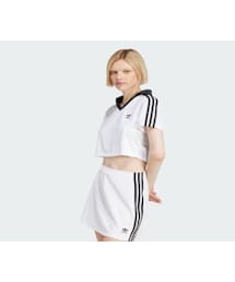 adidas | アディカラー フットボール ジャカード Vネック クロップポロシャツ(トップス)