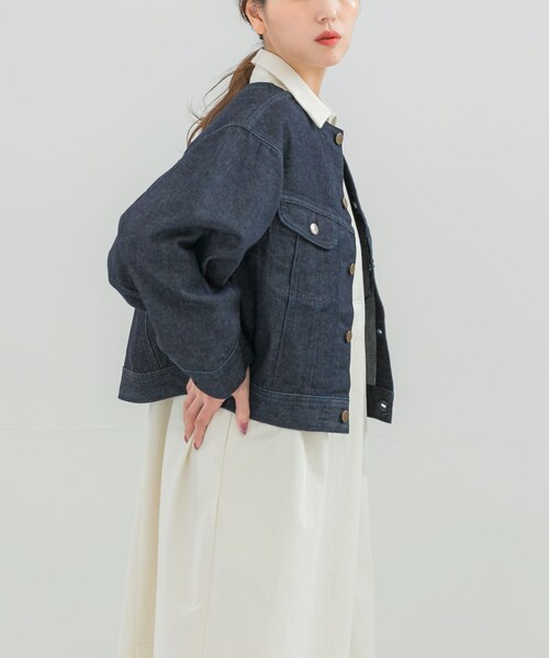 URBAN RESEARCH ROSSO(アーバンリサーチロッソ)の「『別注』Lee101×ROSSO NOCOLLAR SHORT JACKET(デニムジャケット・レディース・ONE WASH/USED・Short)」の21枚目の写真