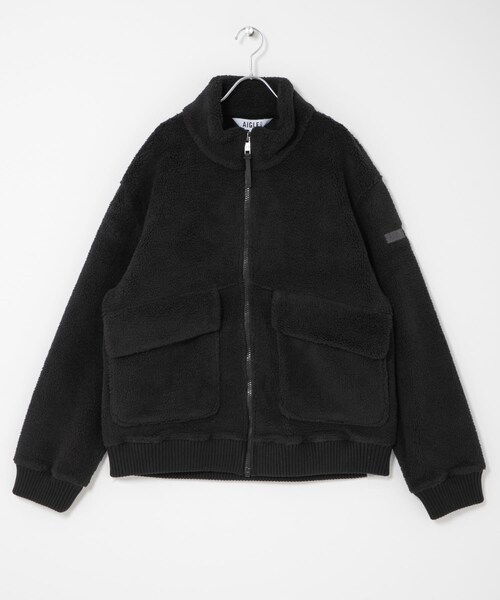 THE GOODLAND MARKET（ザグッドランドマーケット）の「AIGLE　ジップアップ シェルパフリース（ブルゾン・レディース・NOIR/OSIER・S/L）」の11枚目の写真