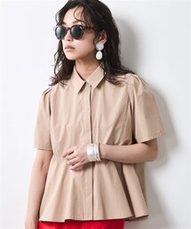 nissen | 綿100％フレアデザインシャツ＜大きいサイズ有＞シックスタイル(シャツ/ブラウス)