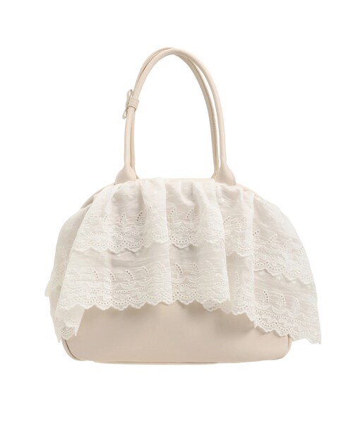 merry jenny（メリージェニー）の「クリームボストンバッグ（ボストンバッグ・レディース・アイボリー/ベージュ・F）」の3枚目の写真