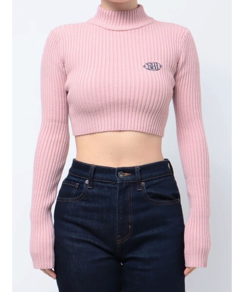 EMODA（エモダ）の「【Ames Worldwide】エンブロイダリークロップニット（ニット/セーター・レディース・グレー/ネイビー/ピンク・F）」の17枚目の写真