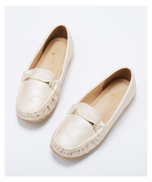 nissen（ニッセン）の「【ゆったり幅広】ビット付モカシン（低反発中敷）（ワイズ４Ｅ）（ローファー・メンズ・黒/グレージュ/シャンパンベージュ/ネイビー/ホワイト/マスタード/シルバー・M=23.0~23.5cm/4E/L=24.0~24.5cm/4E/LL=25.0~25.5cm/4E/3L=26.0~26.5cm/4E）」の18枚目の写真