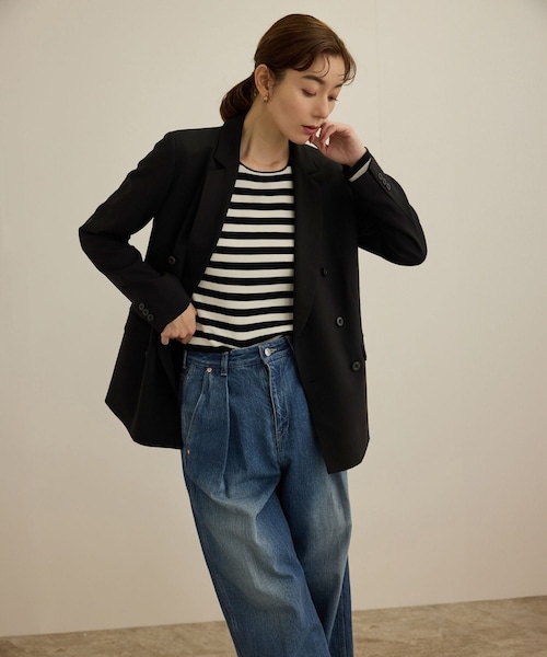 ROPE'（ロペ）の「ウールテーラードジャケット/撥水（テーラードジャケット・レディース・ブラック/ホワイト・36/38）」の13枚目の写真