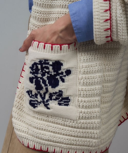 ADAM ET ROPE'（アダムエロペ）の「【J'aDoRe・店舗限定】【MAISON EENK（メゾン インク）】ニットカーディガン（ニット/セーター・レディース・オフホワイト・F）」の7枚目の写真