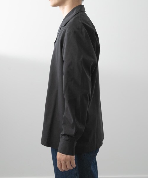 ITEMS URBANRESEARCH（アイテムズ アーバンリサーチ）の「ペーパータッチオープンカラーシャツ（シャツ/ブラウス・メンズ・GRY/KHK/BLK・M/L）」の8枚目の写真