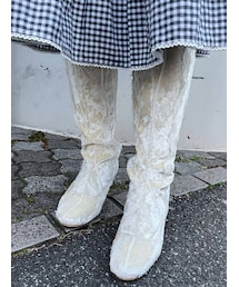 merry jenny | フリルベロアニーブーツ(ブーツ)