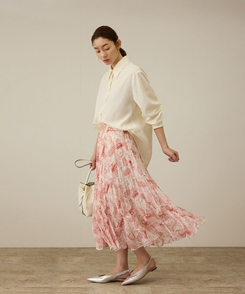 ROPE'（ロペ）の「ファンクションオーバーシャツ（シャツ/ブラウス・レディース・ホワイト/オレンジ・F）」の9枚目の写真